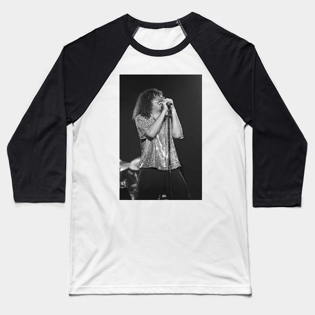 Weird Al Yankovic BW Photograph Baseball T-Shirt by Concert Photos